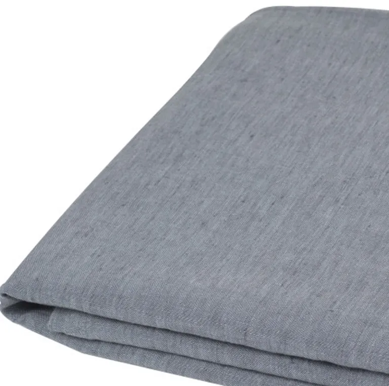 Slate Gray Linen King Flat Sheet Photo 4
