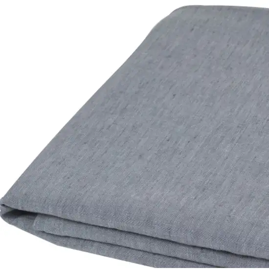 Slate Gray Linen King Flat Sheet Photo 4