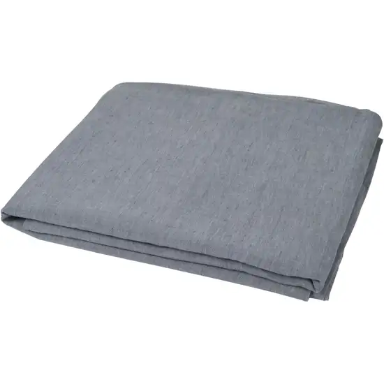 Slate Gray Linen King Flat Sheet Photo 1