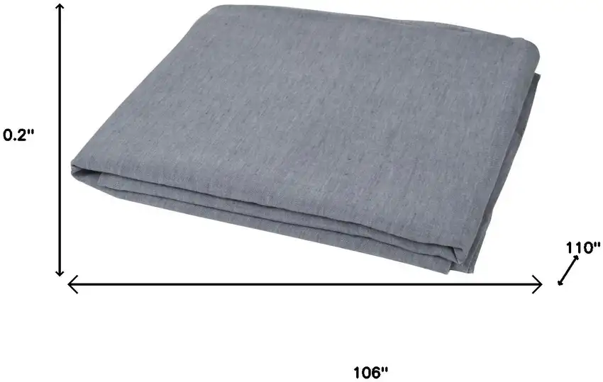 Slate Gray Linen King Flat Sheet Photo 6