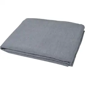 Photo of Slate Gray Linen Twin Flat Sheet