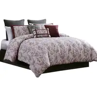 Photo of Sofia 10 Piece Polyester King Comforter Set, Orchid Flower Print