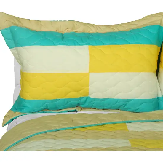 Something Like Wonderful -  3PC Vermicelli-Quilted Patchwork Quilt Set (Full/Queen Size) Photo 2