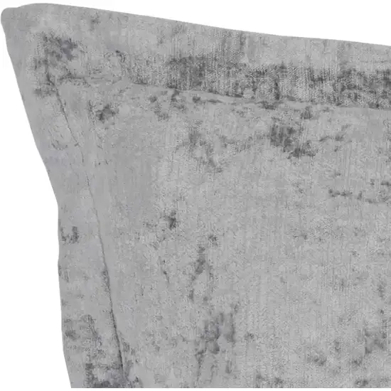 Square Fabric Throw Pillow with Solid Color and Flanged Edges, Gray Photo 2