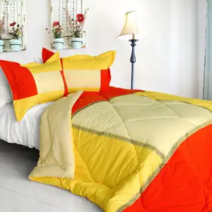 Photo of Summer Sunrise - Quilted Patchwork Down Alternative Comforter Set (Twin Size)