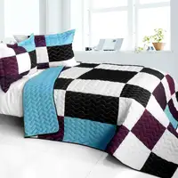 Photo of Swaying Lily - 3PC Vermicelli - Quilted Patchwork Quilt Set (Full/Queen Size)