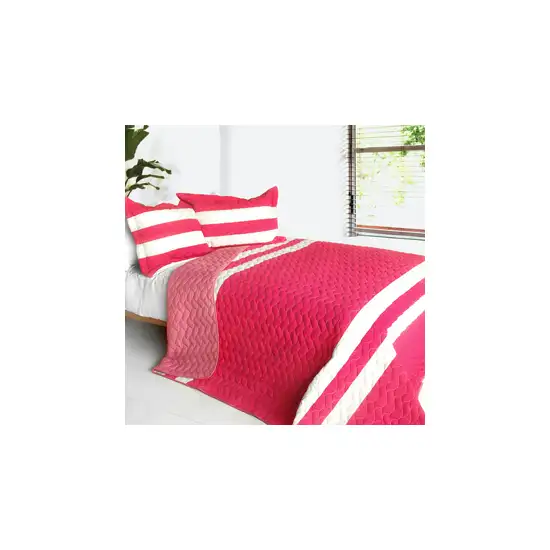 Sweet Temptation -  3PC Patchwork Quilt Set (Full/Queen Size) Photo 1