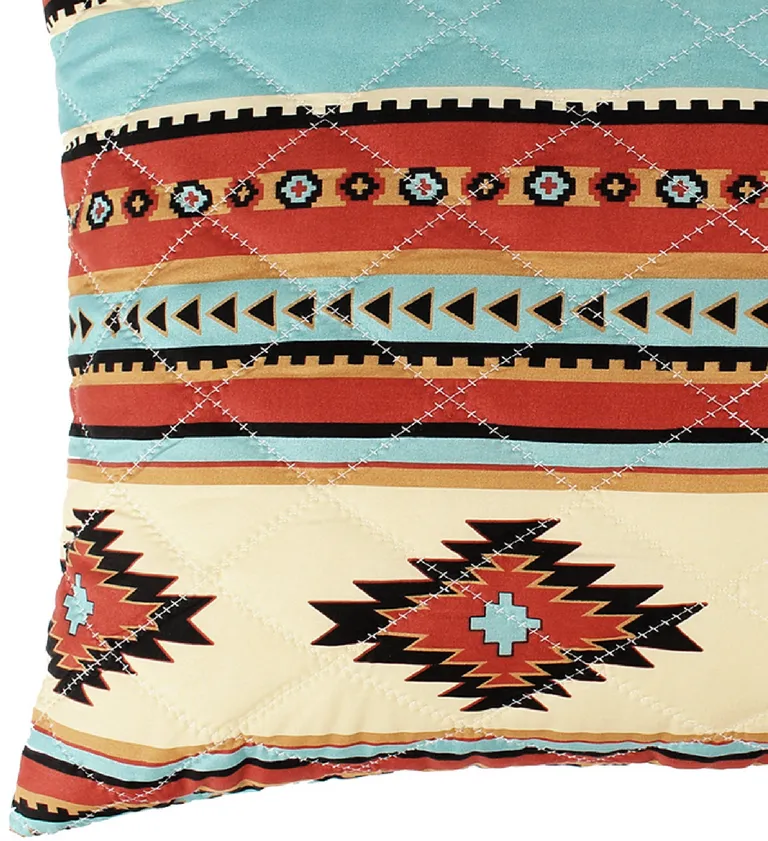 Tagus 36 Inch King Pillow Sham, Natural Southwest Patterns, Side Zippers Photo 3