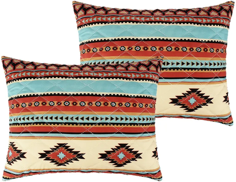 Tagus 36 Inch King Pillow Sham, Natural Southwest Patterns, Side Zippers Photo 2