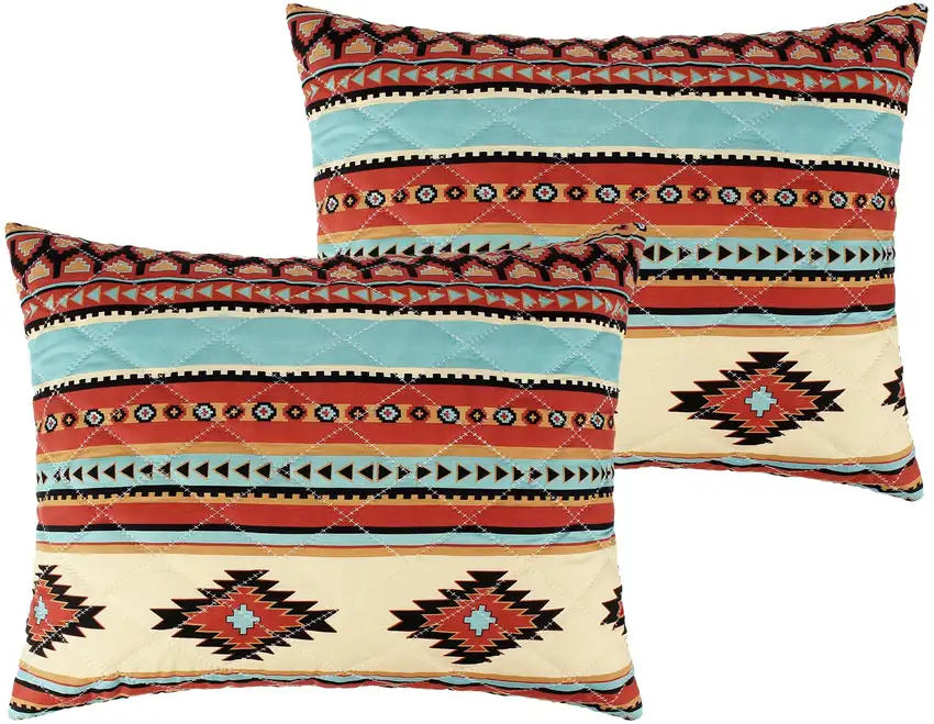 Tagus 36 Inch King Pillow Sham, Natural Southwest Patterns, Side Zippers Photo 2