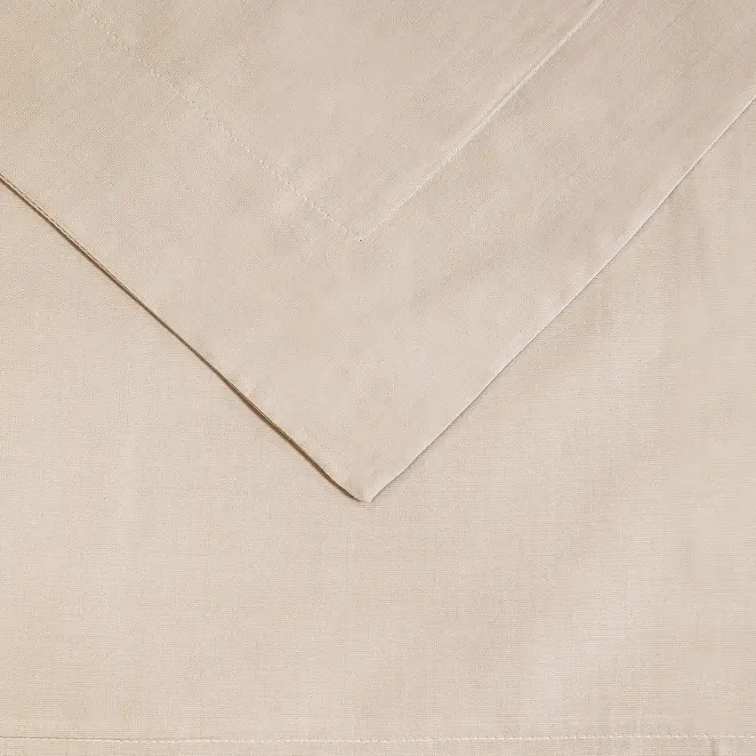 Tan Queen 100% Cotton 300 Thread Count Washable Duvet Cover Set Photo 3