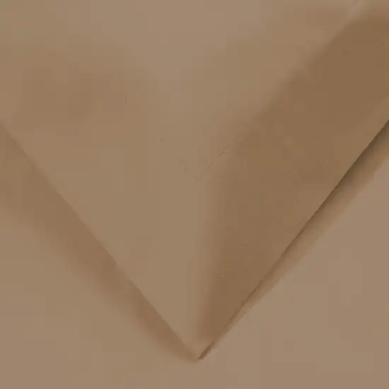 Taupe King Cotton Blend Washable Duvet Cover Set Photo 6