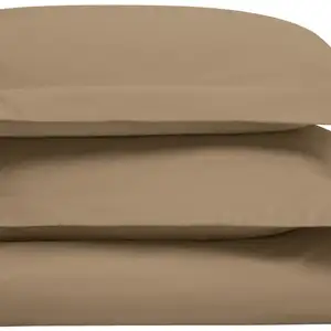 Photo of Taupe King Cotton Blend Washable Duvet Cover Set