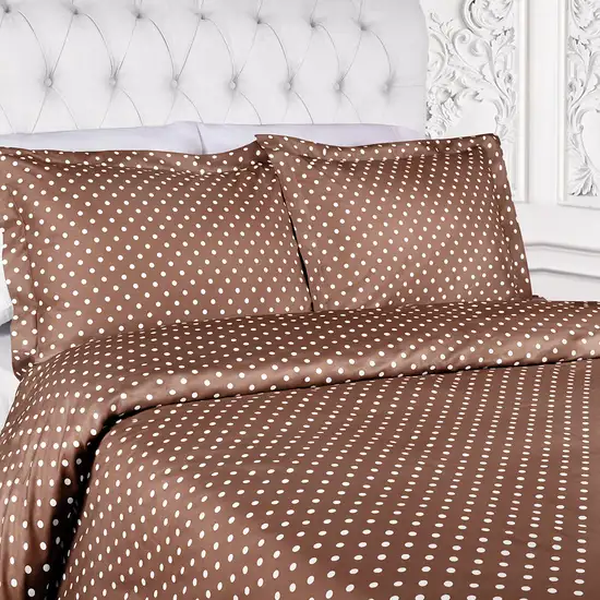 Taupe Queen Cotton Blend 600 Thread Count Washable Duvet Cover Set Photo 4