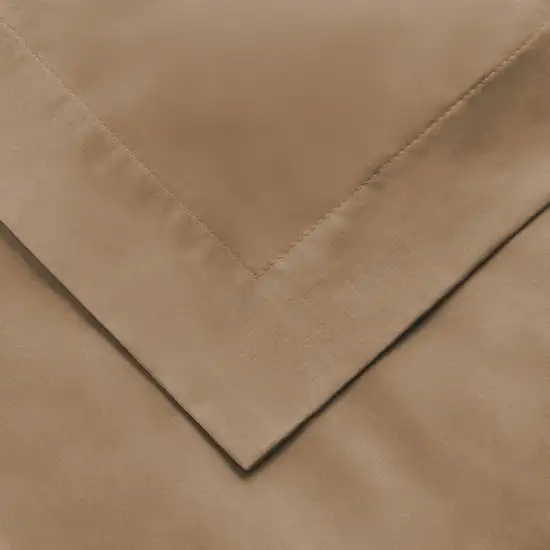Taupe Twin Cotton Washable Duvet Cover Set With Sham Photo 6