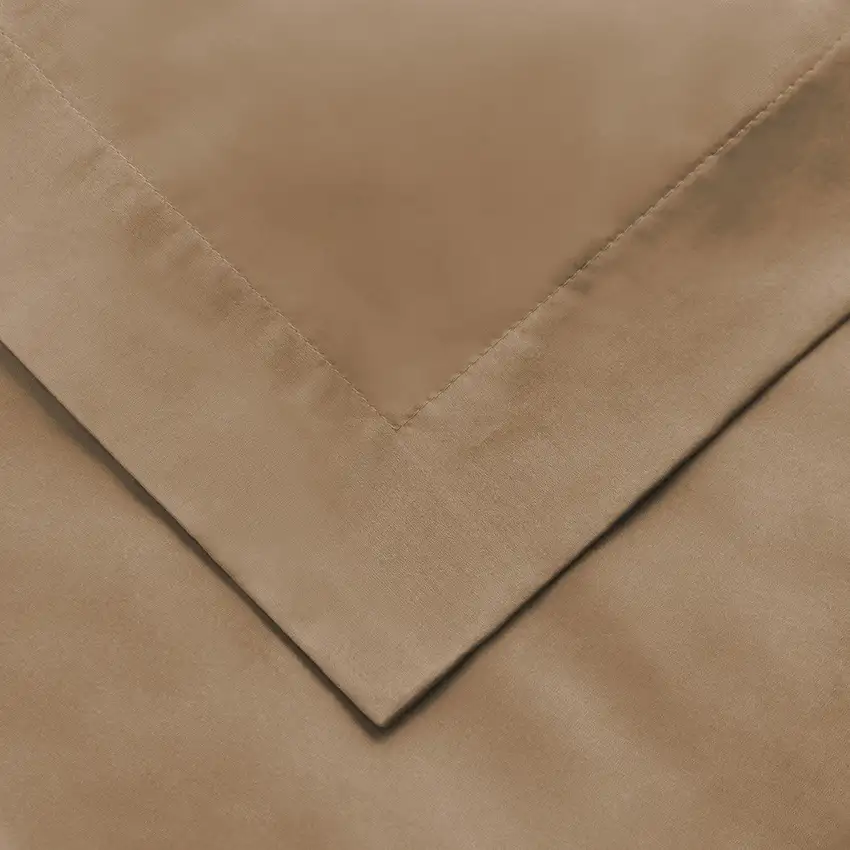 Taupe Twin Cotton Washable Duvet Cover Set With Sham Photo 6