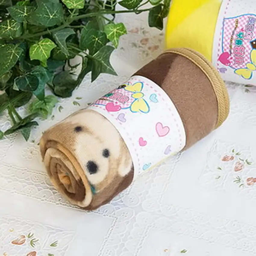 Teddy Bear - Brown -  Korean Coral Fleece Mini Baby Throw Blanket (27.6 by 38.6 inches) Photo 2
