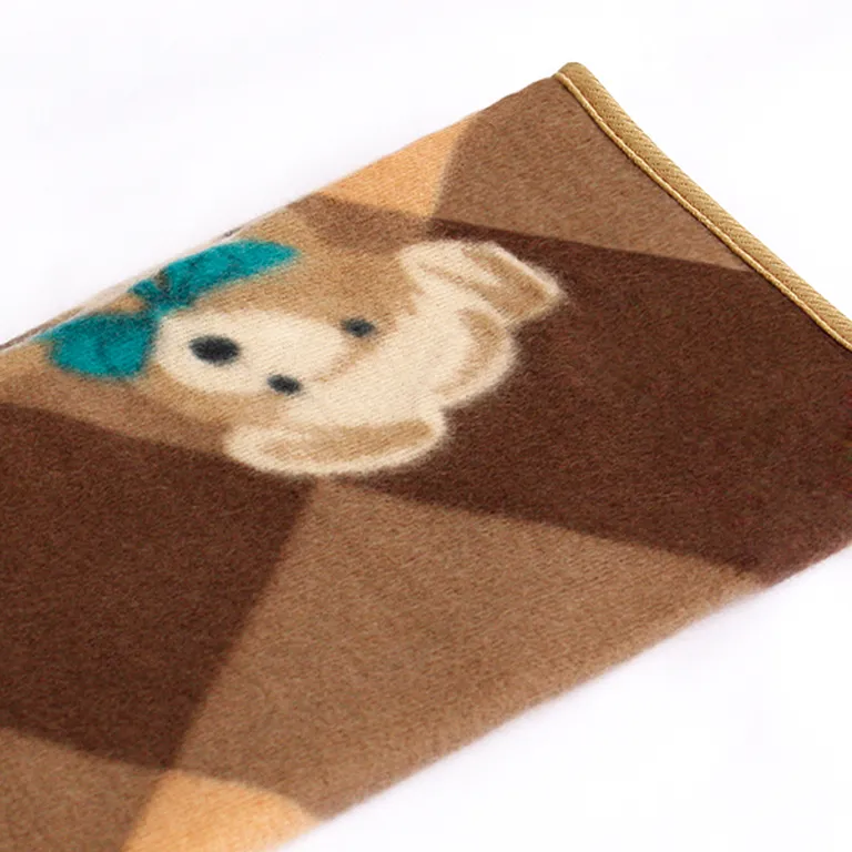 Teddy Bear - Brown - Korean Coral Fleece Mini Baby Throw Blanket (27.6 by 38.6 inches) Photo 2