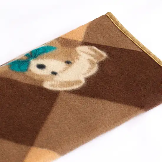 Teddy Bear - Brown -  Korean Coral Fleece Mini Baby Throw Blanket (27.6 by 38.6 inches) Photo 3