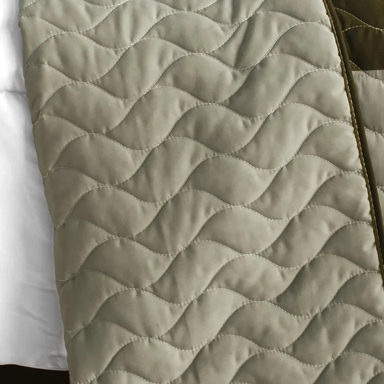 Tetris - B - Vermicelli-Quilted Patchwork Geometric Quilt Set Full/Queen Photo 3