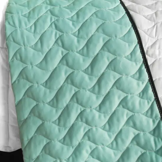 Tetris - C -  Vermicelli-Quilted Patchwork Geometric Quilt Set Full/Queen Photo 3