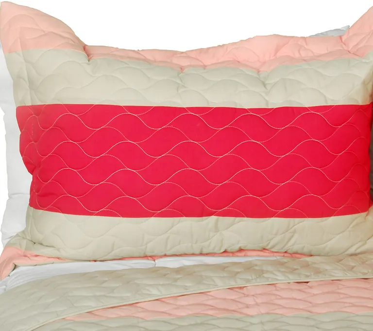 The Only Truth - 3PC Vermicelli-Quilted Patchwork Quilt Set (Full/Queen Size) Photo 2