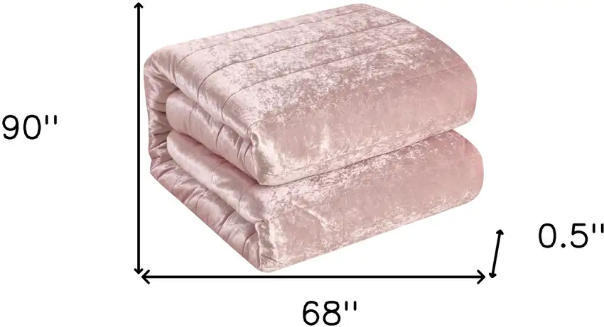 Blush Twin Polyester 180 Thread Count Washable Down Comforter Set Photo 9