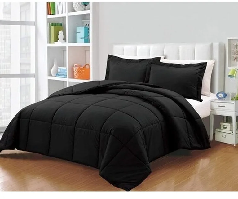 Twin Size Reversible Microfiber Down Alternative Comforter Set Photo 2