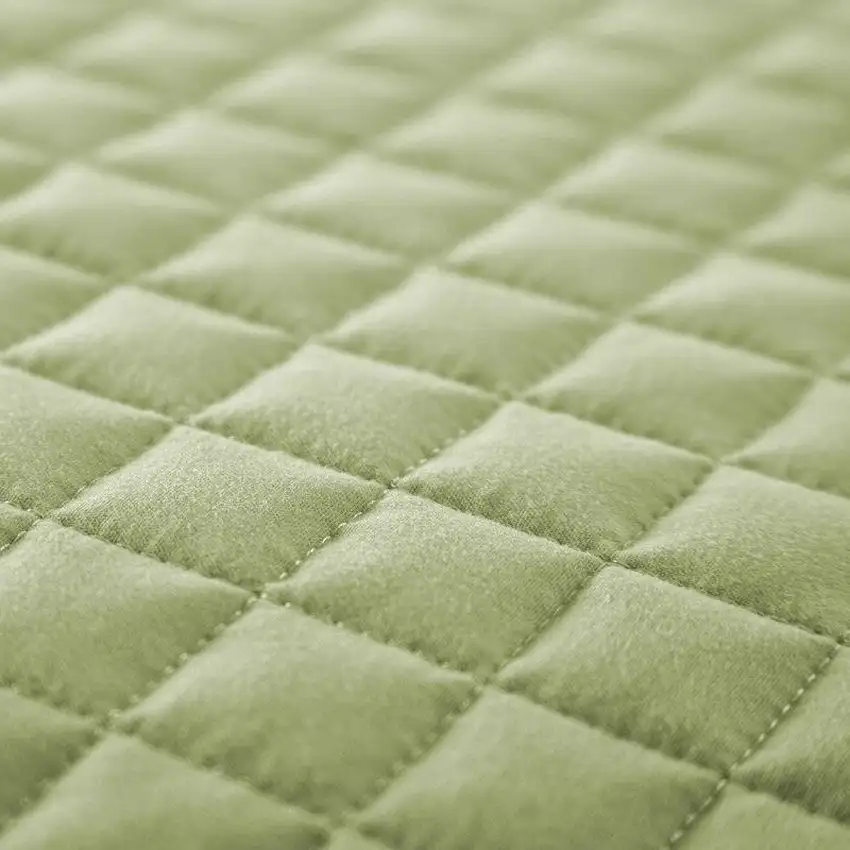 Twin/Twin XL Lightweight Sage Ultra Soft 2-Piece Microfiber Quilt Set Photo 4