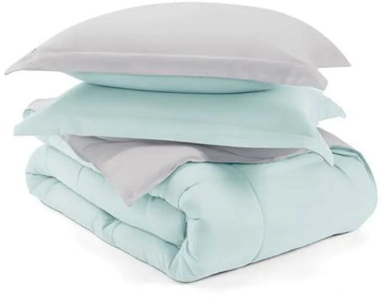 Twin/Twin XL 2-Piece Microfiber Reversible Comforter Set Photo 3