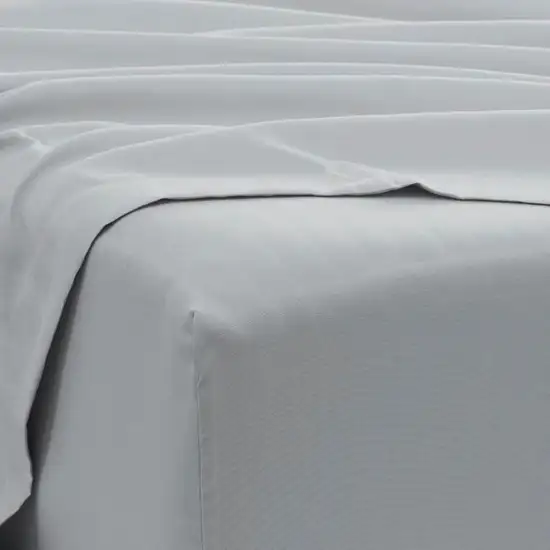 Twin size 4 Piece Grey Wrinkle Resistant Microfiber Polyester Sheet Set Photo 4
