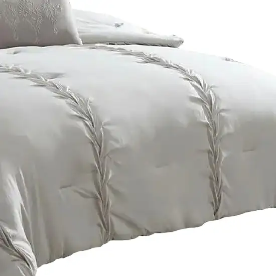 Tyler 8 Piece Puckered Queen Size Comforter Set, The Urban Port Photo 4