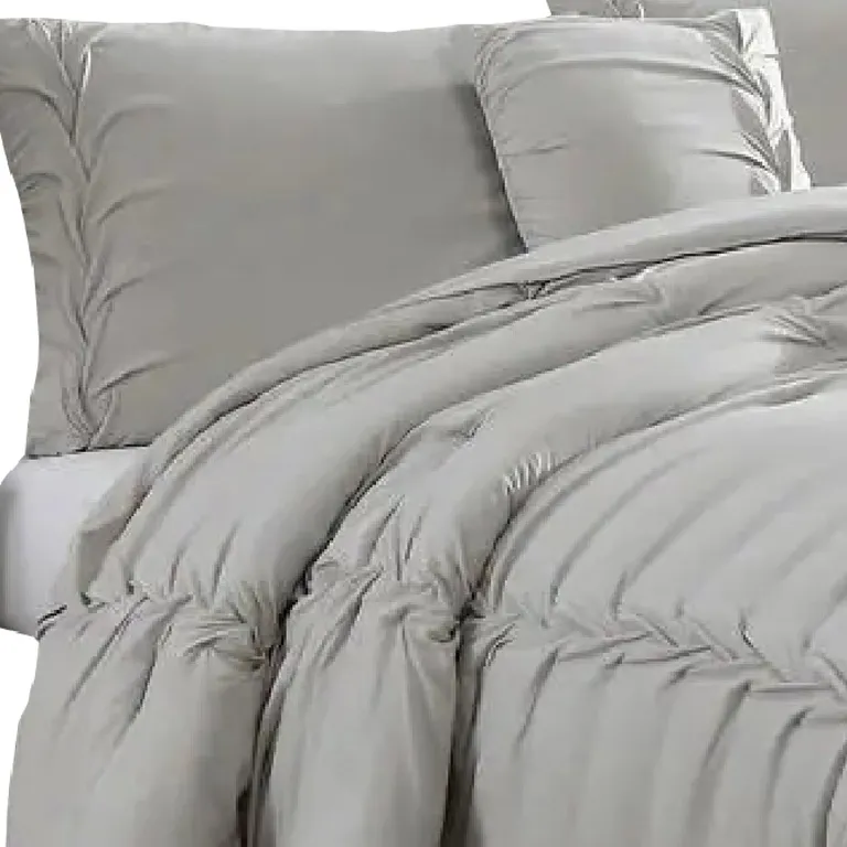 Tyler 8 Piece Puckered Queen Size Comforter Set, The Urban Port Photo 2