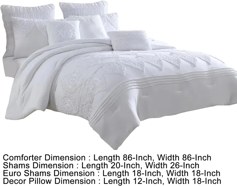 Tyler 8 Piece Queen Comforter Set, Ogee Design, The Urban Port Photo 5