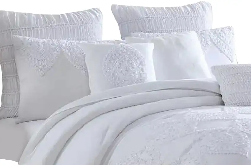 Tyler 8 Piece Queen Comforter Set, Ogee Design, The Urban Port Photo 2