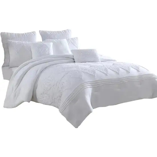 Tyler 8 Piece Queen Comforter Set, Ogee Design, The Urban Port Photo 1