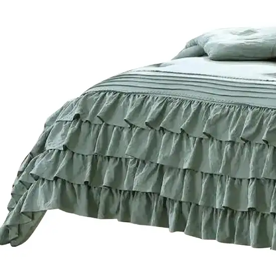 Tyler 8 Piece Ruffled King Size Comforter Set, The Urban Port Photo 4
