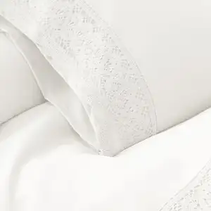 Photo of Udine 3 Piece Twin Size Sheet Set with Crochet Lace The Urban Port