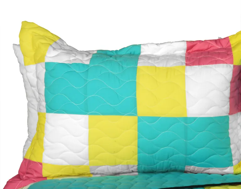 Unforgettable Start - 3PC Vermicelli - Quilted Patchwork Quilt Set (Full/Queen Size) Photo 2