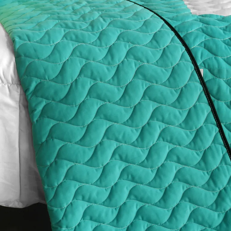 Unforgettable Start - 3PC Vermicelli - Quilted Patchwork Quilt Set (Full/Queen Size) Photo 3