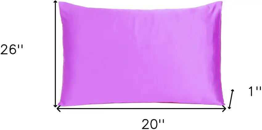 Violet Dreamy Set Of 2 Silky Satin Standard Pillowcases Photo 8