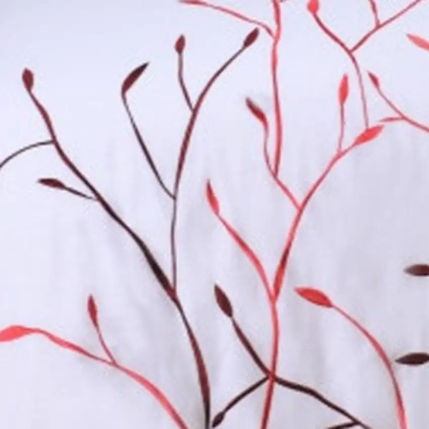 White And Red Queen Cotton Washable Duvet Cover Set With Two Shams Photo 2