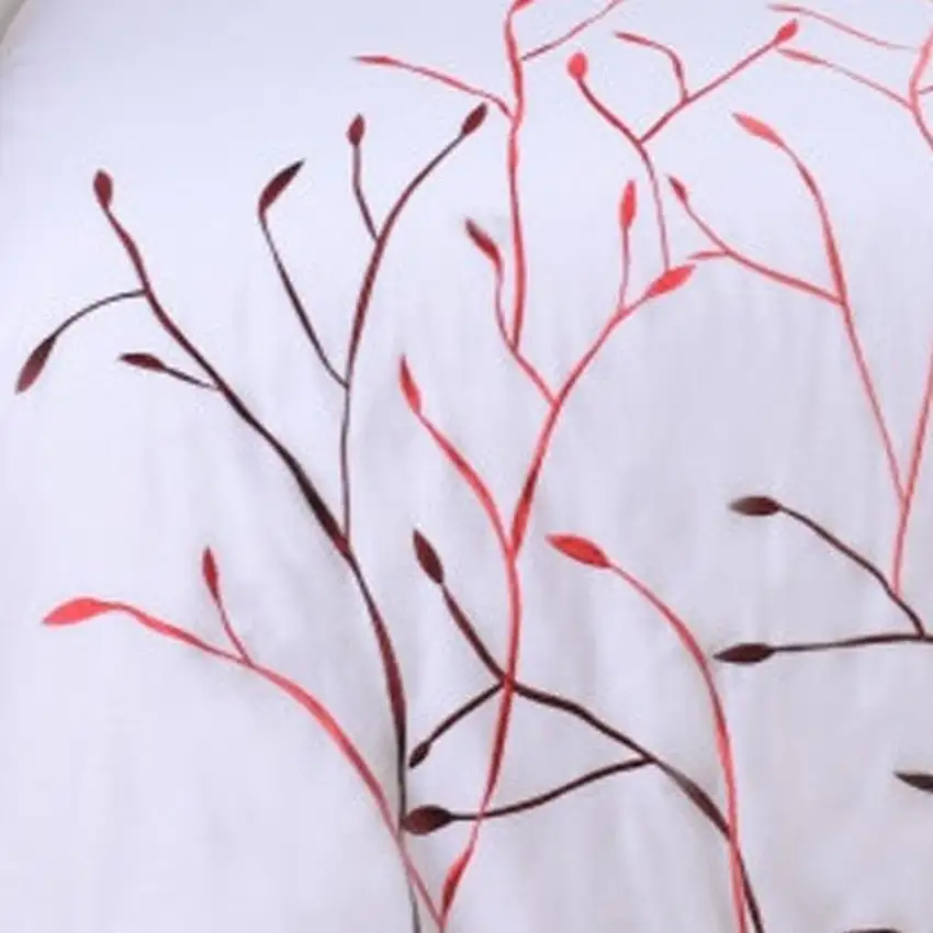 White And Red Queen Cotton Washable Duvet Cover Set With Two Shams Photo 3