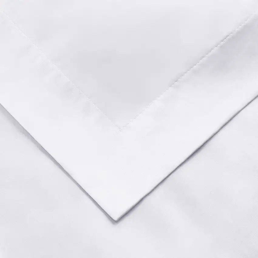 White  Cotton Blend 650 Thread Count Washable Duvet Cover Set Photo 3