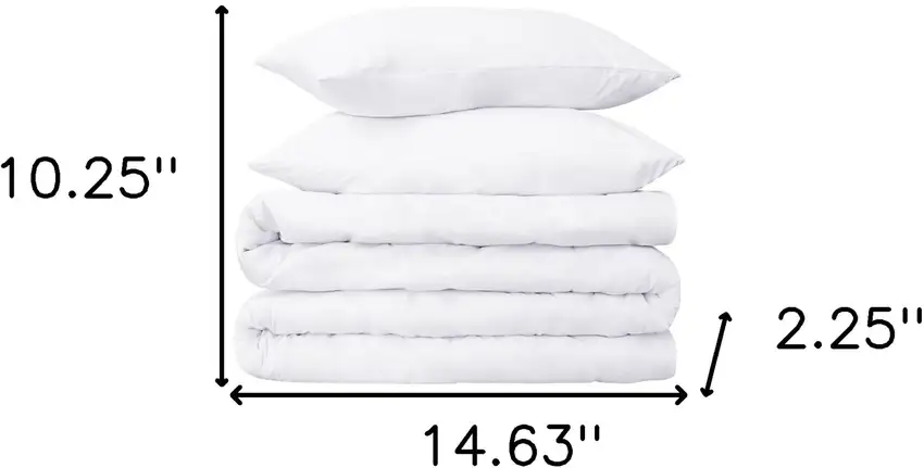 White  Cotton Blend 650 Thread Count Washable Duvet Cover Set Photo 5