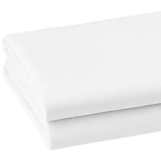 Set of Two White Cotton Queen Pillowcases Photo 4