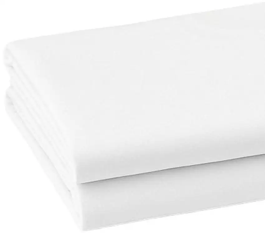 Set of Two White Cotton Queen Pillowcases Photo 4
