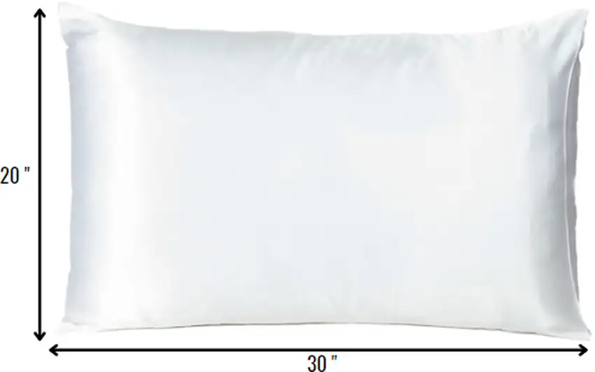 White Dreamy Set Of 2 Silky Satin Queen Pillowcases Photo 8