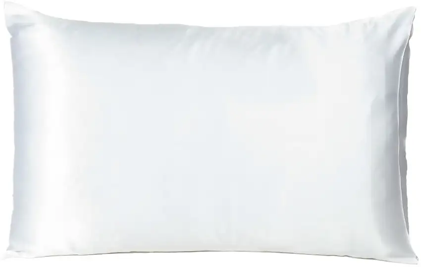 White Dreamy Set Of 2 Silky Satin Queen Pillowcases Photo 3