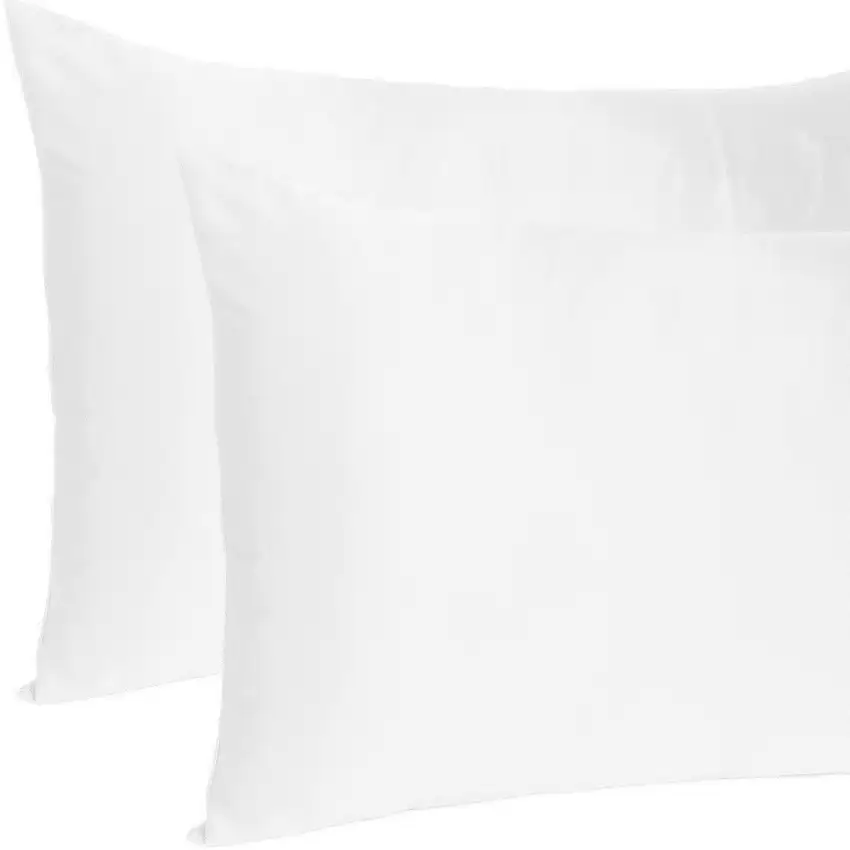 White Dreamy Set Of 2 Silky Satin Standard Pillowcases Photo 7